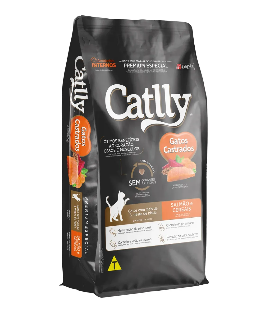 Gatos Castrados Salmão e Cereais
